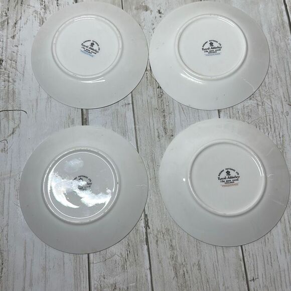 Ridgeway Potteries Royal Adderley Fine Bone China Masquerade 4 Tea Cups Saucers - Picture 7 of 10